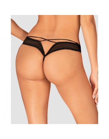 sexy Roxelia string ouvert - Noir