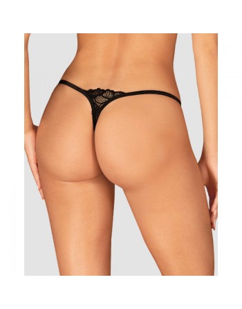 sexy Serafia String ouvert - Noir