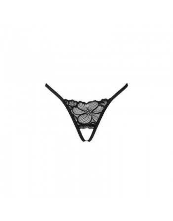 sexy Serafia String ouvert - Noir