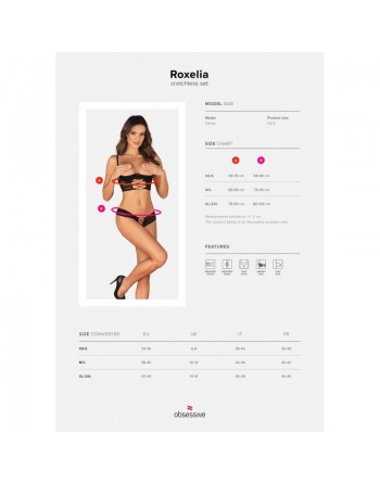 sexy Roxelia ensemble ouvert - Noir