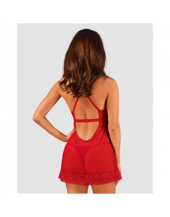 sexy Lacelove babydoll et String - Rouge