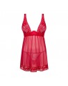 sexy Lacelove babydoll et String - Rouge