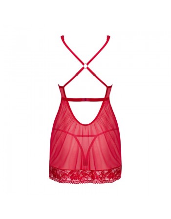 sexy Lacelove babydoll et String - Rouge
