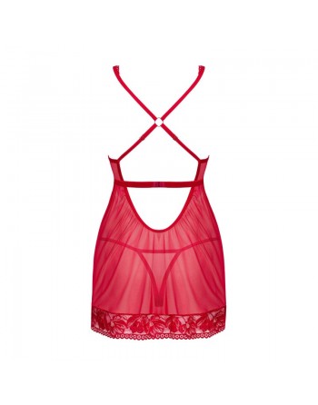 sexy Lacelove babydoll et String - Rouge