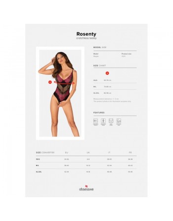 sexy Rosenty body ouvert- Noir