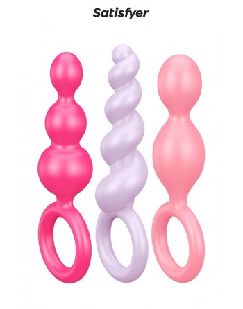 Set de 3 plugs colorés Booty Call - Satisfyer