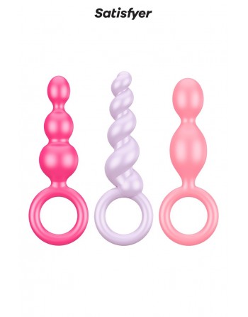 Set de 3 plugs colorés Booty Call - Satisfyer