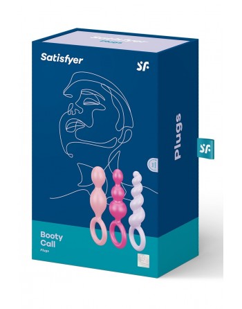 Set de 3 plugs colorés Booty Call - Satisfyer