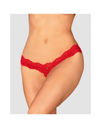 Amor Cherris string ouvert - Rouge