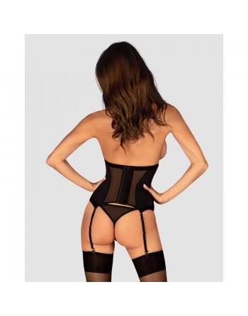 Chic Amoria corset et string - Noir