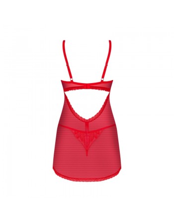 Chilisa babydoll et string - Rouge