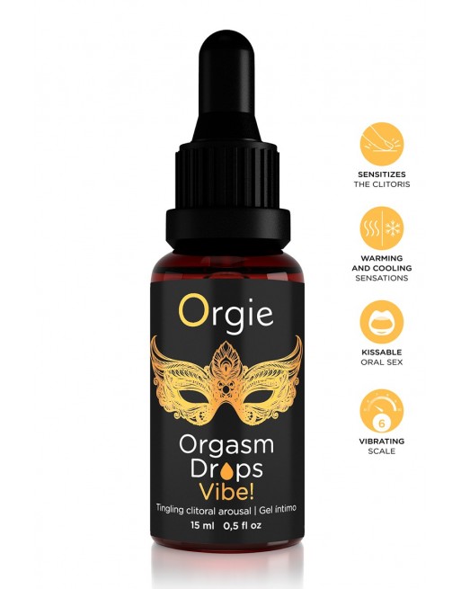 Gel d'excitation du Clitoris Orgasm Drops Vibe 15ml