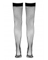 Bas résille autofixants noir - Cotelli Legwear
