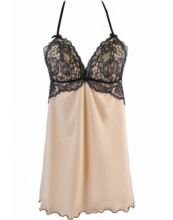 Nuisette en jersey beige V-10539 - Axami