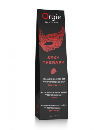 Huile de massage embrassable Sexy Therapy fraise