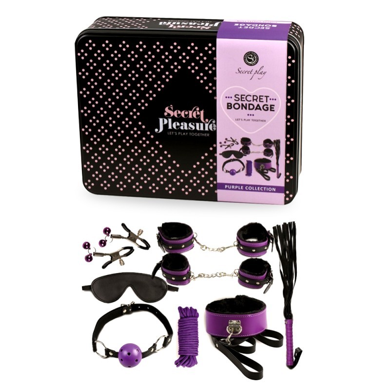 sexy Secret Bondage : Ensemble BDSM 8 pcs 6197 - Noir et Violet