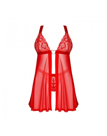 Elianes babydoll et string - Rouge