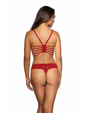 Soutien-gorge dentelle rouge V-9691 - Axami