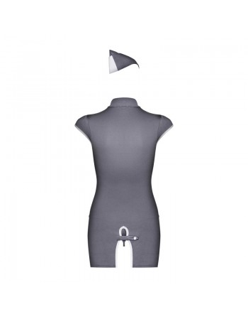 Stewardess Costume 3 pcs - Gris