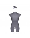 Stewardess Costume 3 pcs - Gris