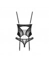 Lune Bellis corset et string - Noirs