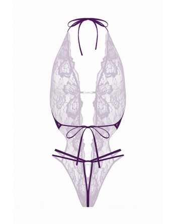 Body string ouvert Renee violet - Christine