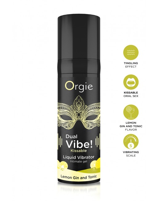 Gel d'excitation Dual Vibe Lemon Gin Tonic Liquid Vibrator