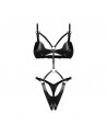 Dame controle body ouvert - Noir
