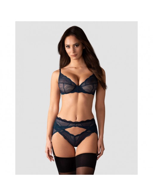 Nuisette et String noir et rouge Rina S-M Nuisette et String noir et rouge Rina S-M