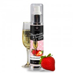 sexy Huile de massage Fraise et Vin pétillant 3683 - 50 ml