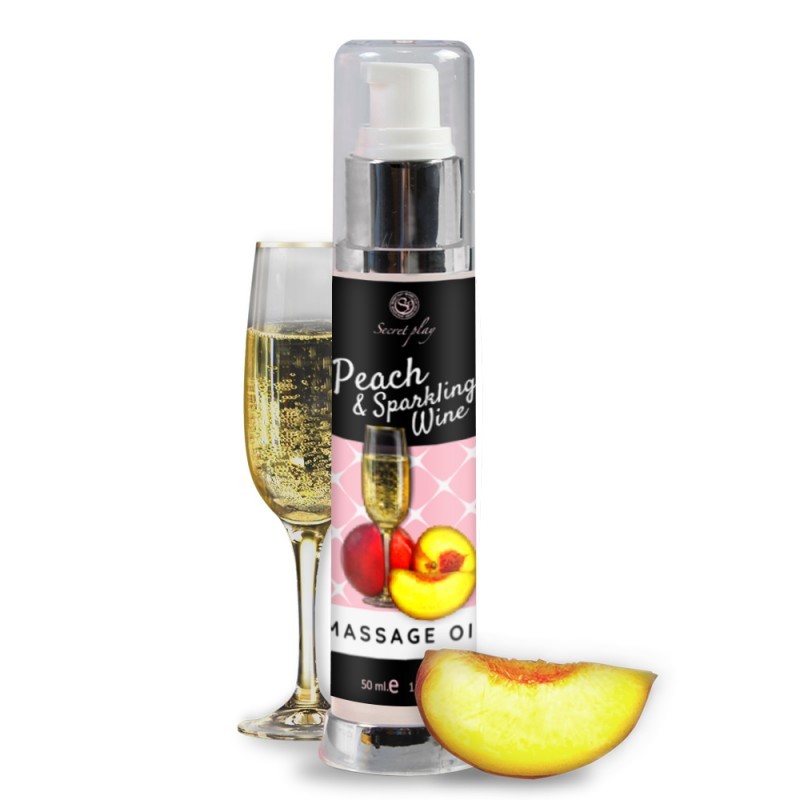 sexy Huile de massage Pêche et Vin pétillant 3682 - 50 ml