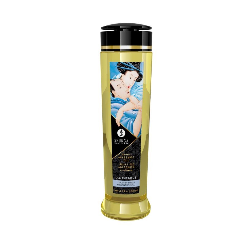 sexy Huile de massage érotique - Adorable - Frissons de coco - 240 ml