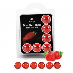 sexy 6 Brazilian Balls Fraise 3386-7