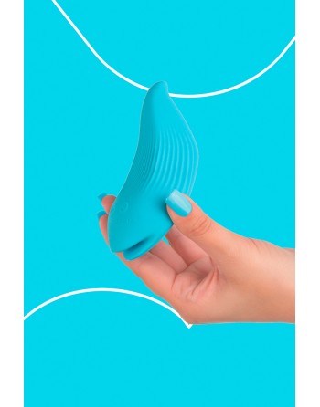 Mini vibro rechargeable DelightfulWave bleu - FairyGasm