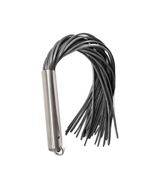 Martinet homme manche métal lanières en cuir SOUPLE Martinet homme manche métal lanières en cuir SOUPLE