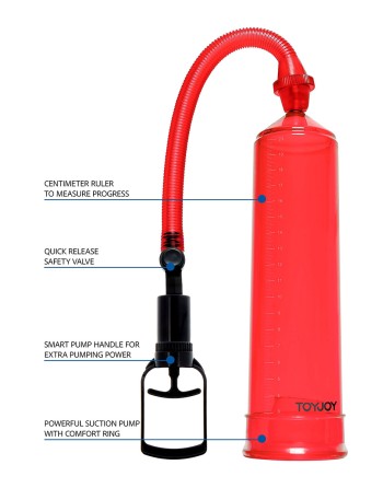 Pompe à pénis ToyJoy Power Pump rouge