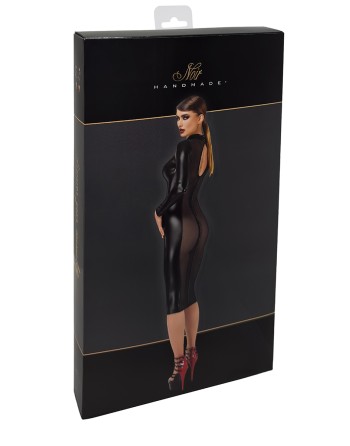 Robe fuseau Crystal F371 - Noir Handmade