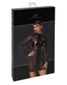Mini robe tulle et wetlook Crossfire F369 - Noir Handmade