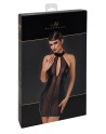 Mini robe tulle et wetlook Luxuria F370 - Noir Handmade