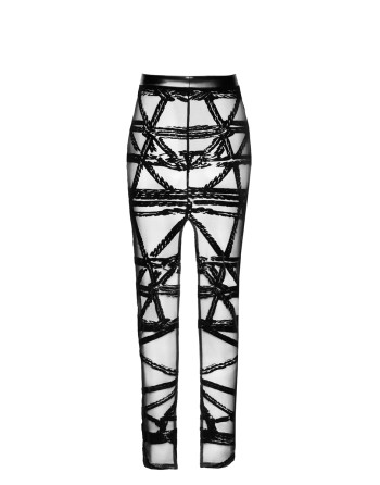 Jupe longue fendue Bondesque F360 - Noir Handmade