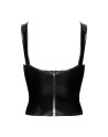 Corset en vinyle Dominae F379 - Noir Handmade