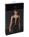Corset en vinyle Dominae F379 - Noir Handmade