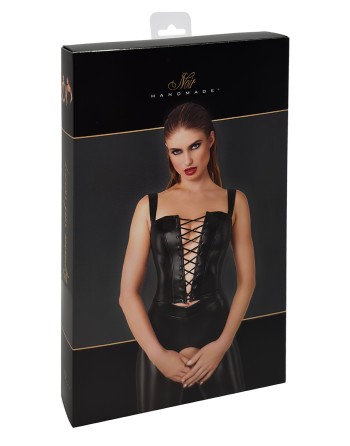 Top style corset Vixen F365 - Noir Handmade