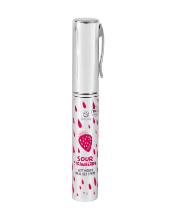 Spray sexe oral et bouche humide à la fraise acide