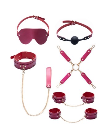 Ensemble 7 pièces Fetish SM rose -  Bad Kitty
