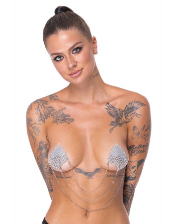 Caches tétons Losange avec chainettes - Cotelli Accessoires