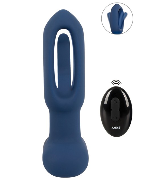 Plug anal vibrant avec langue oscillante - Anos