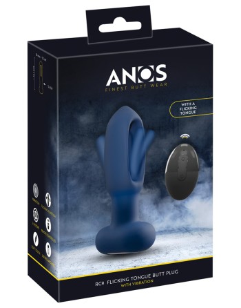 Plug anal vibrant avec langue oscillante - Anos
