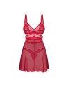 Cupide Desir babydoll et String - Rouge