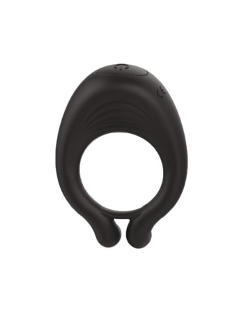 OCTAVE, Cockring Noir dans un silicone médical doux avec 1 mode de vibration 